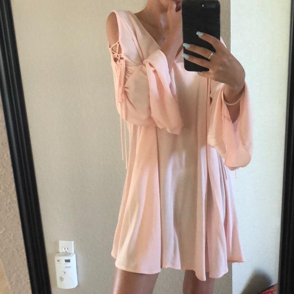 Open shoulder dress